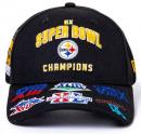 ピッツバーグ スティーラーズ ニューエラ 6-TIME スーパーボウルチャンピオンズ スナップバックキャップ (黒) / Pittsburgh Steelers