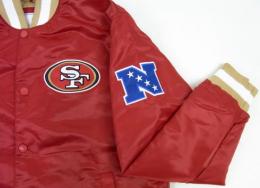 サンフランシスコ・フォーティーナイナース グッズ スターター '2014 サテン ジャケット (スカーレット/ゴールド)/ San　Francisco 49ers