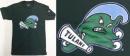 チュレーン グリーンウェーブ チャンピオン スクールロゴ コットン Tシャツ (モスグリーン)/ Tulane Green Wave