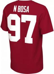 ニック・ボサ オハイオステイト バックアイズ ナイキ プレイヤー&ナンバー両面Tシャツ (スカーレット)/ Nick Bosa Ohio State Buckeyes