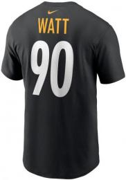 T.J.ワット ピッツバーグ スティーラーズ ナイキ プレイヤーナンバー両面Tシャツ (黒)/ TJ Watt Pittsburgh Steelers