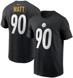 T.J.ワット ピッツバーグ スティーラーズ ナイキ プレイヤーナンバー両面Tシャツ (黒)/ TJ Watt Pittsburgh Steelers