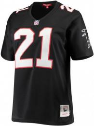 ディオン・サンダース アトランタ ファルコンズ ミッチェル&ネス スローバック ジャージ (黒)#21 レディース版/ Deion Sanders Atlanta Falcons Mitchell&Ness Jersey