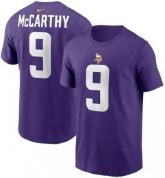 J・J・マッカーシー ミネソタ バイキングス ナイキ プレイヤーナンバー両面Tシャツ (紫)/ J.J. McCarthy Minnesota Vikings