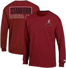 スタンフォード カーディナル ラッセル コットン 両面長袖Tシャツ (カーディナル)/ Stanford Cardinal