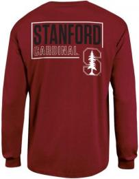 スタンフォード カーディナル ラッセル コットン 両面長袖Tシャツ (カーディナル)/ Stanford Cardinal