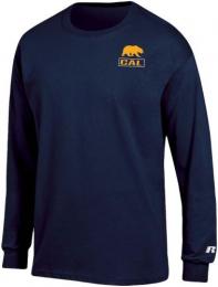 カリフォルニア ゴールデンベアーズ ラッセル コットン 両面長袖Tシャツ (紺)/ California Golden Bears