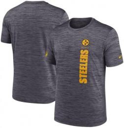 ピッツバーグ スティーラーズ ナイキ '24 サイドライン ベロシティ Tシャツ1 (ドライフィット版) (黒) / Pittsburgh Steelers