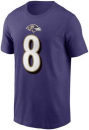 ラマー・ジャクソン ボルチモア レイブンズ ナイキ プレイヤーナンバー両面Tシャツ (紫)/ Lamar Jackson Baltimore Ravens