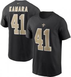 アルビン・カマラ ニューオーリンズ セインツ ナイキ プレイヤーナンバー両面Tシャツ (黒)/ Alvin Kamara New Orleans Saints