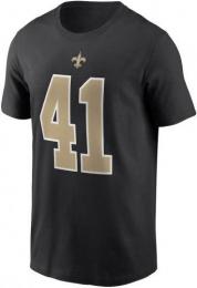 アルビン・カマラ ニューオーリンズ セインツ ナイキ プレイヤーナンバー両面Tシャツ (黒)/ Alvin Kamara New Orleans Saints