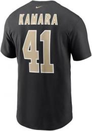 アルビン・カマラ ニューオーリンズ セインツ ナイキ プレイヤーナンバー両面Tシャツ (黒)/ Alvin Kamara New Orleans Saints