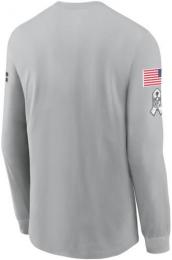 タンパベイ バッカニアーズ ナイキ '2024 サイドライン Salute To Service 長袖 Tシャツ (グレー)/ Tampa Bay Buccaneers